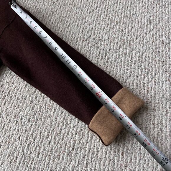 Lauren Ralph Lauren Wool Blend Brown Hooded Toggle Button Coat - Size Large - Picture 7 of 8